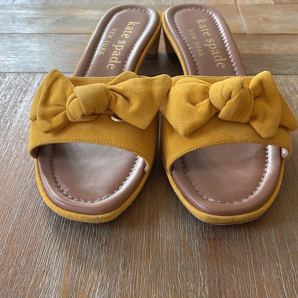 Kate Spade yellow bow sandals - Picture 2 of 6
